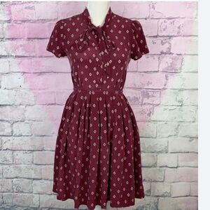 J. Crew Mini Medallion Neck Tie Silk Dress